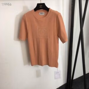 CHANEL Andamen Ribbed Cotton Crew Neck T-Shirt