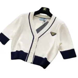 PRADA Cropped Cotton Cardigan