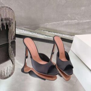 AMINA MUADDI Toe High Heel Mules