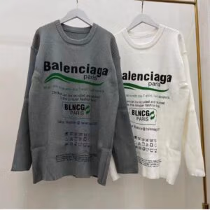 Balenciaga Style Oversized Long-Sleeve Sweatshirt