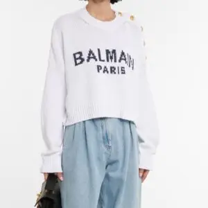 Balmain Cropped Sweatshirt