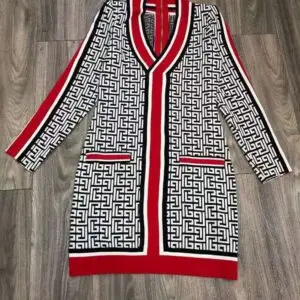 BALMAIN Monogram Knitted Minidress