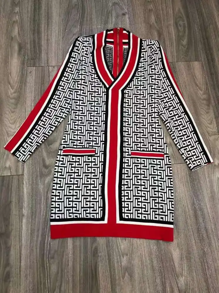 BALMAIN Monogram Knitted Minidress BALMAIN Monogram Knitted Minidress