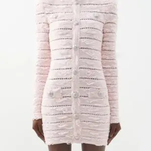 BALMAIN Tweed Knit Mini Dress