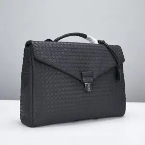 BOTTEGA Full-Grain Leather Briefcase