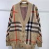Burberry Nova Check Wool Blend Cardigan