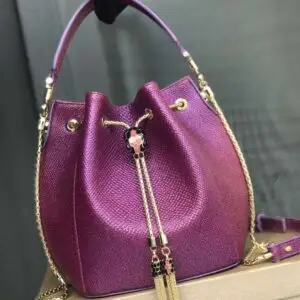 BVLGARI Mini Leather Bucket Bag