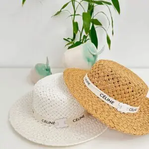 CELINE Raffia Densely Woven Straw Hat
