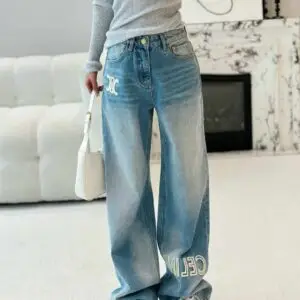 CELINE Oversized Denim Jeans