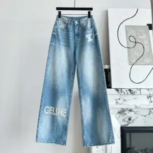 CELINE Loose Fit Wide Leg Pants