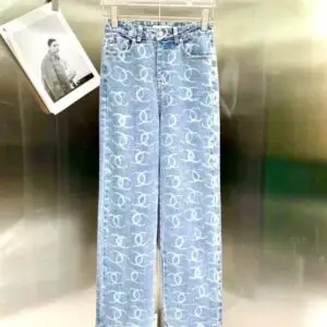 CHANEL Runway Oversized Baggy Denim Jeans
