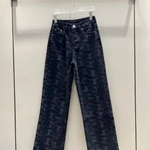 CHANEL Runway Denim Baggy Jeans