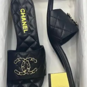 CHANEL Chain Buckle Slippers