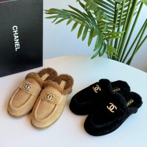 CHANEL Shearling Loafers