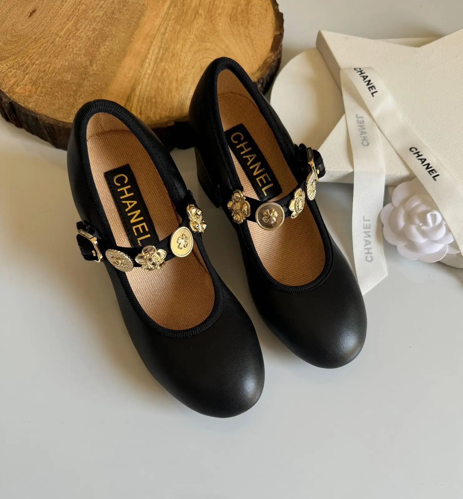 CHANEL Lambskin Leather Ballet Flats CHANEL Lambskin Leather Ballet Flats