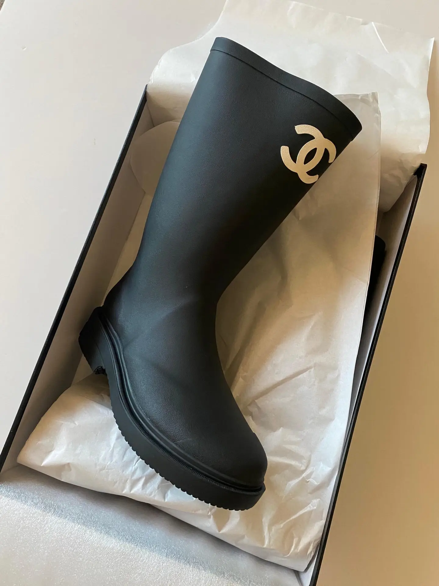 CHANEL Rubber Rain Boots CHANEL Rubber Rain Boots