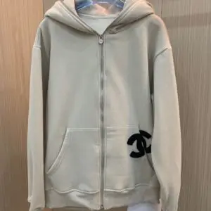 CHANEL Logo Zip-Up Jacket