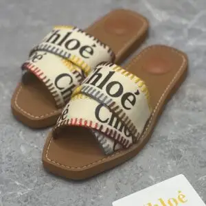 Chloé Woody Leather Flat Sandals