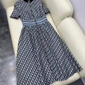 DIOR CD-Logo Quilted Midi Dress