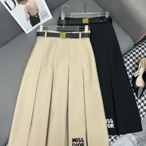 DIOR Pleat Midi Skirt