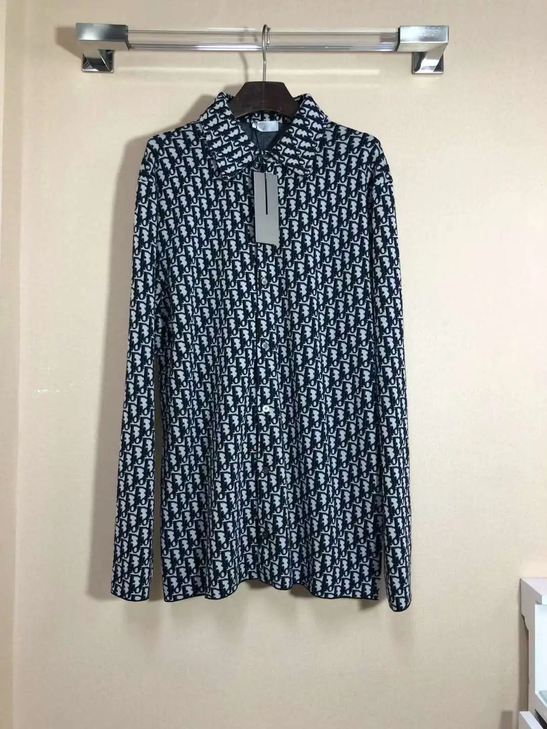 DIOR Printed Cotton Blue Shirt DIOR Printed Cotton Blue Shirt