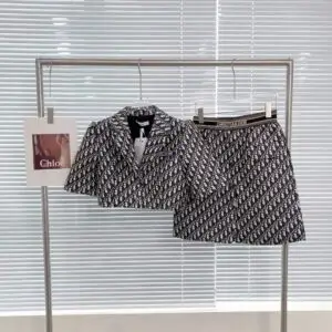 DIOR Oblique Logo Print Shorts Skirt