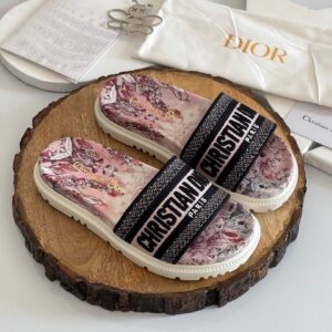 DIOR Dway Multicolored Pattern Slides