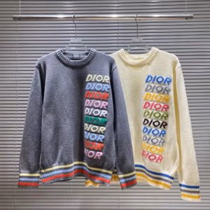 Dior Rainbow Logo Embroidered Sweater