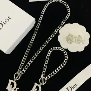 DIOR Silver Chain Pendant