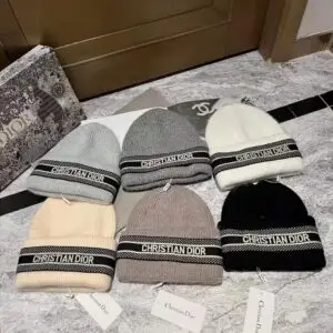 DIOR Charcoal Knit Beanie