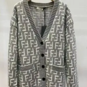 FENDI Jacquard Knitted Cardigan