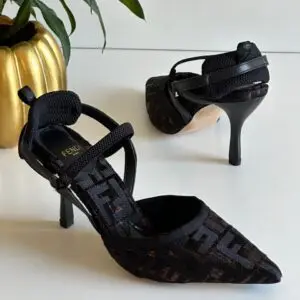 FENDI Mesh Slingback Pump