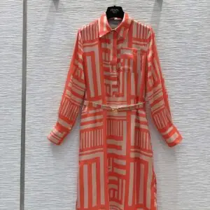 FENDI Salmon Chemisier Dress