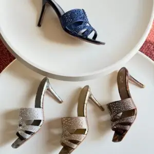 GINA Embellished Block Heel Mules