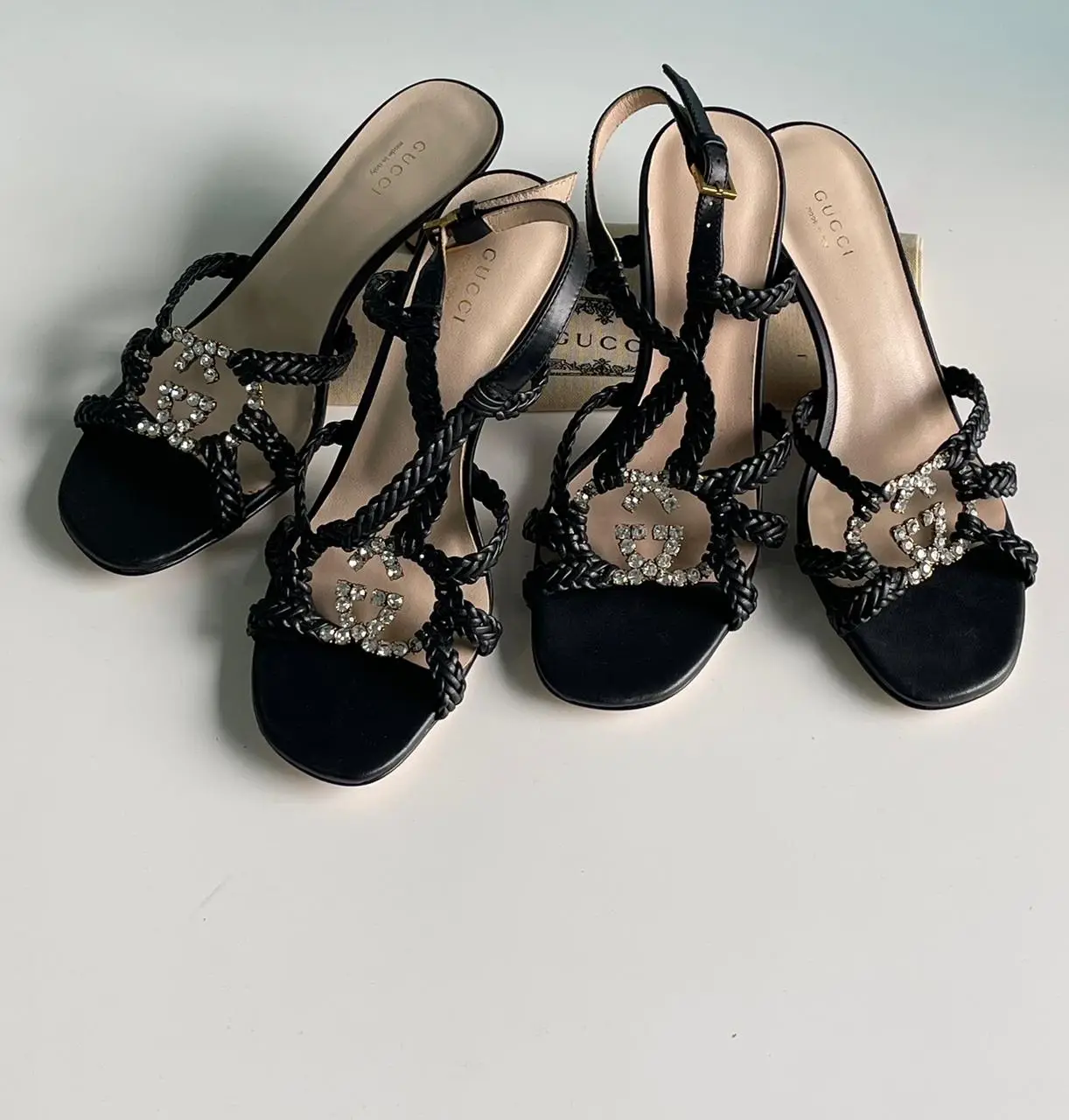 GUCCI Crystal-Embellished High Heel Sandals GUCCI Crystal-Embellished High Heel Sandals
