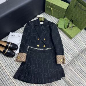 GUCCI GG Print Jacket & Skirt Set