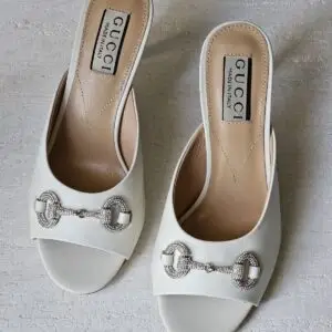 GUCCI Horsebit Leather Mid-Heel Pump