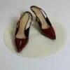 GUCCI Patent Leather Horsebit Slingback Heels