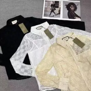 GUCCI Cream Net Shirts for Women