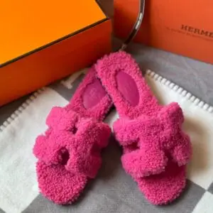 HERMES Oran Shearling Sandal