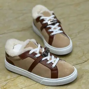 HERMES Shearling Sneakers