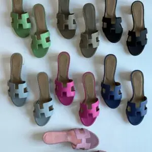 HERMES Oran Leather Sandal