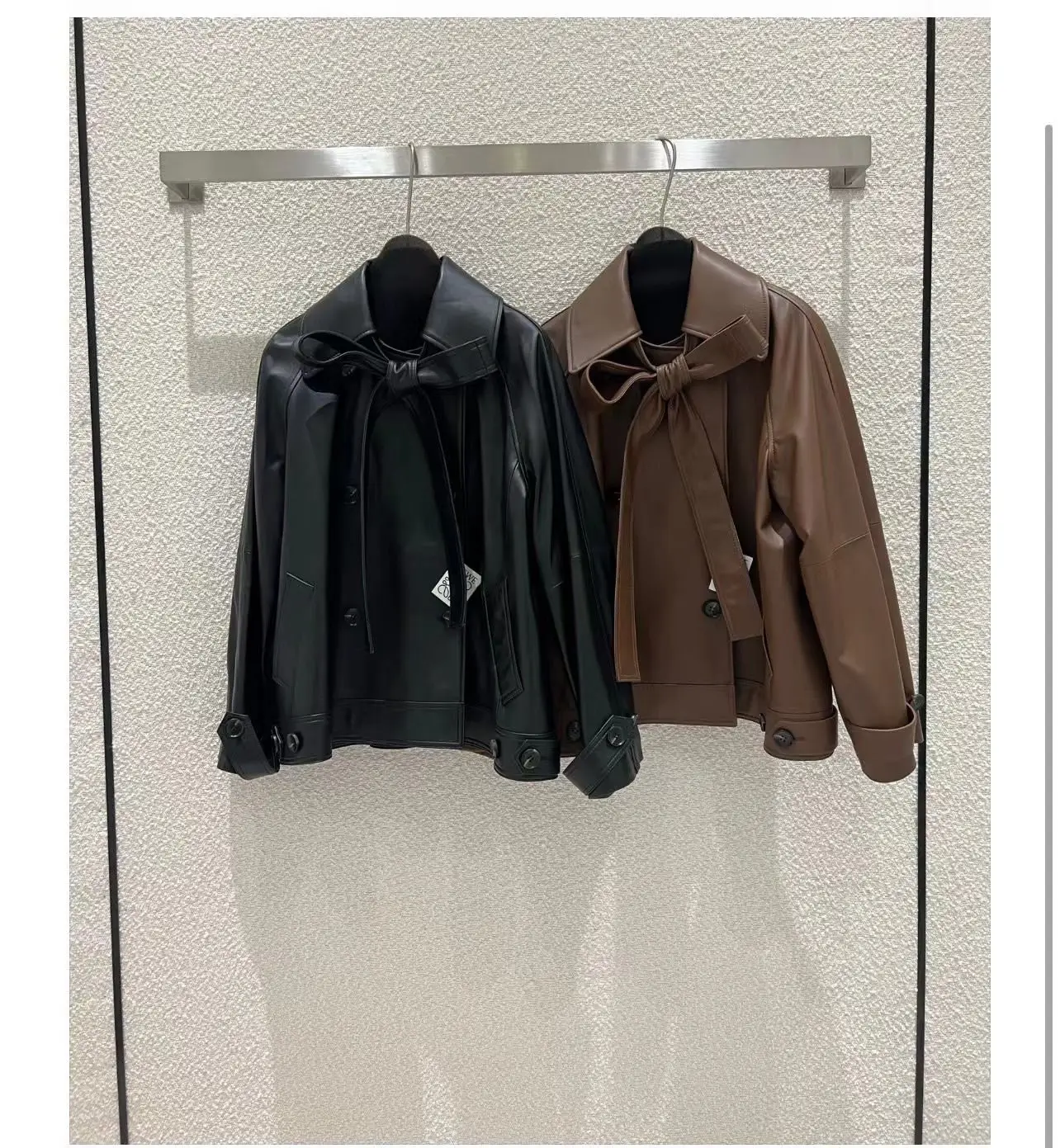 Loewe Double Breasted Leather Coat Loewe Double Breasted Leather Coat