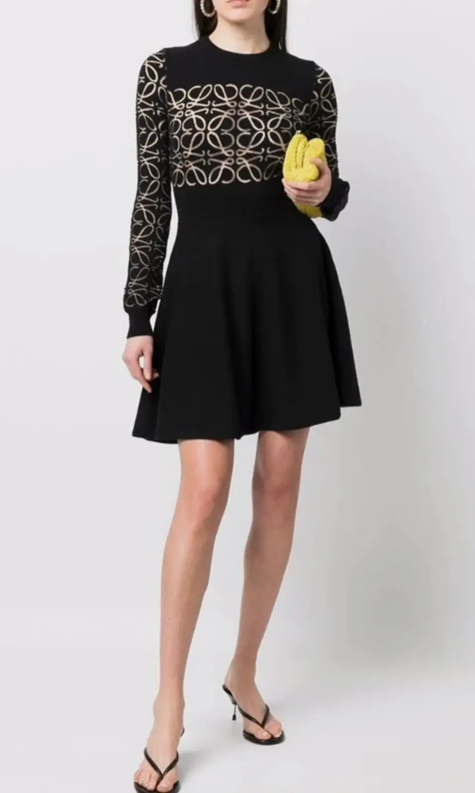 LOEWE Anagram Devore Knit Dress LOEWE Anagram Devore Knit Dress