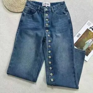 L OE WE Leg Buttons Detail Jeans