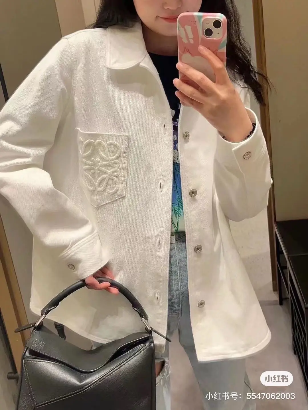 LOEWE Classic Logo Denim Shirt Jacket LOEWE Classic Logo Denim Shirt Jacket