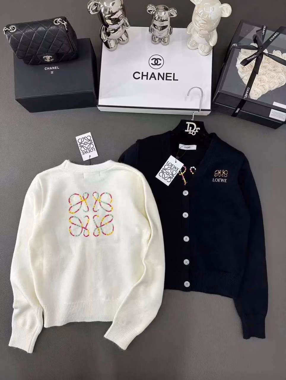 L OE WE Debossed Anagram Sweater L OE WE Debossed Anagram Sweater