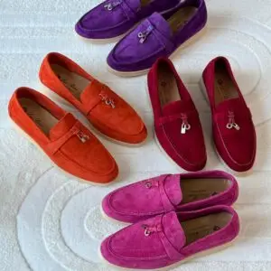 LORO PIANO Suede Leather Loafers