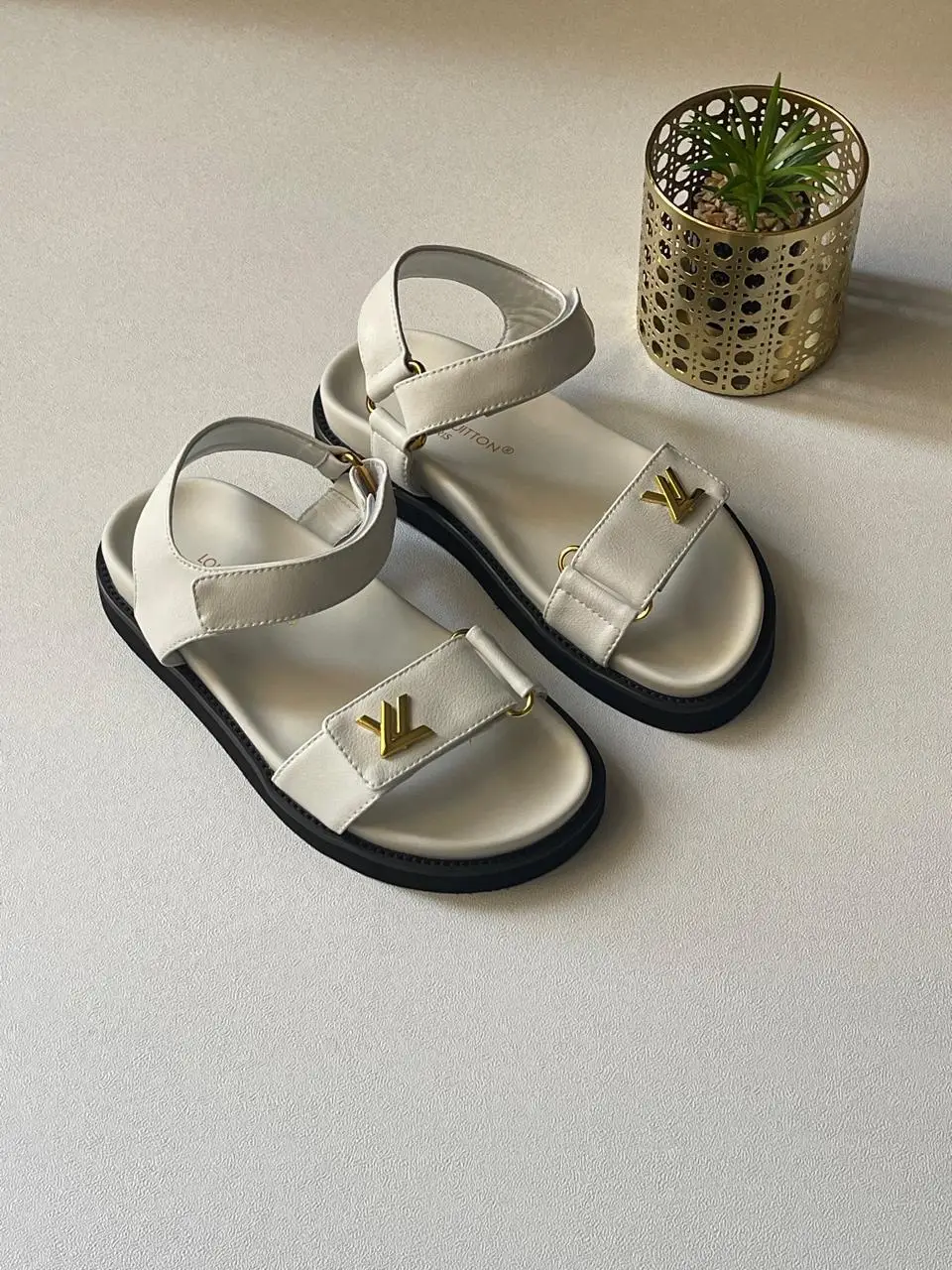 LOUIS VUITTON Logo Belted Sandal LOUIS VUITTON Logo Belted Sandal