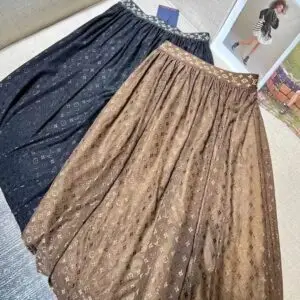 LOUIS VUITTON Floral Pleated Skirt